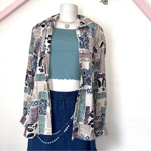 Boho Long Sleeve Shirt Whimsigoth Vintage Fairy Grunge Artsy Art  Eclectic Top